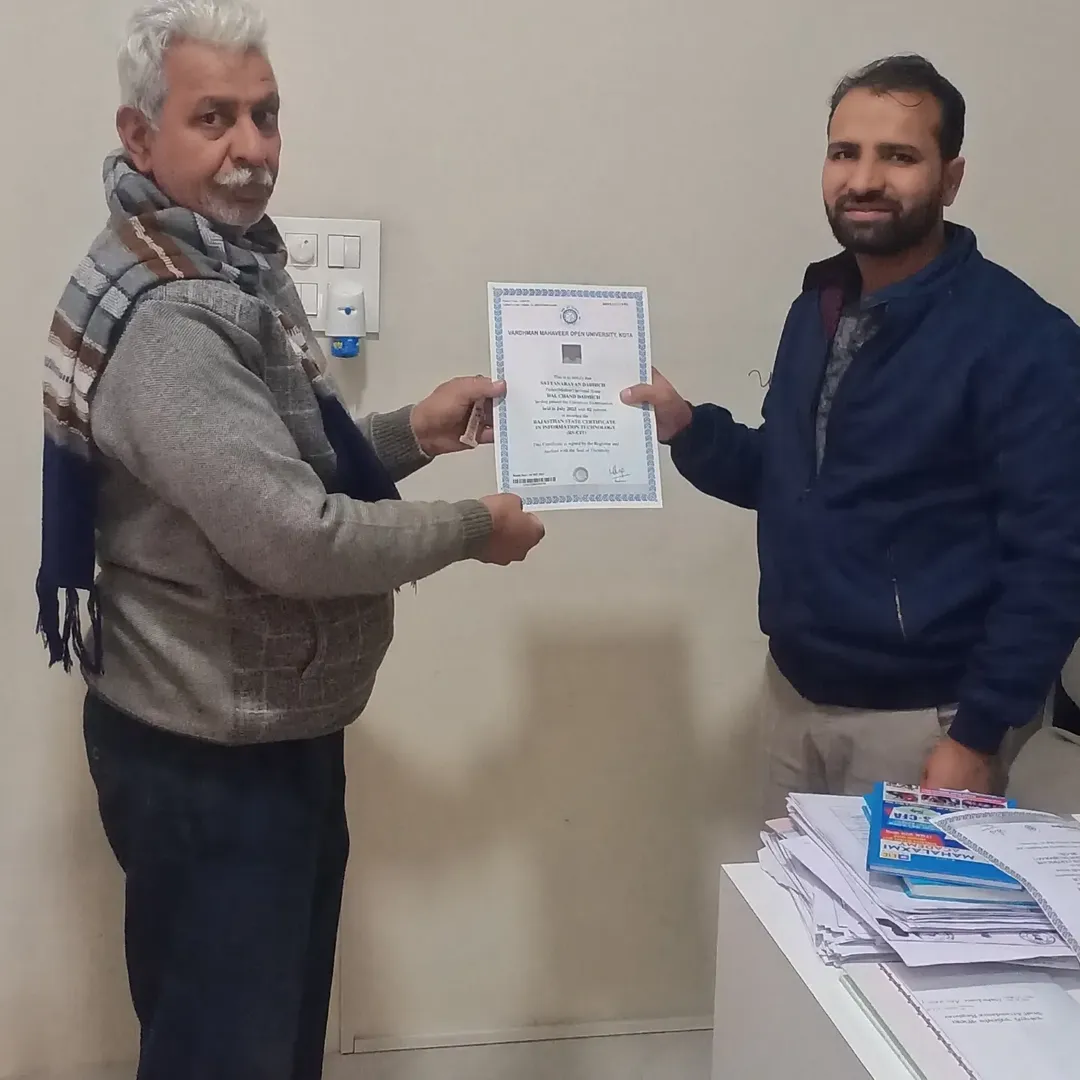Certificate ceremony